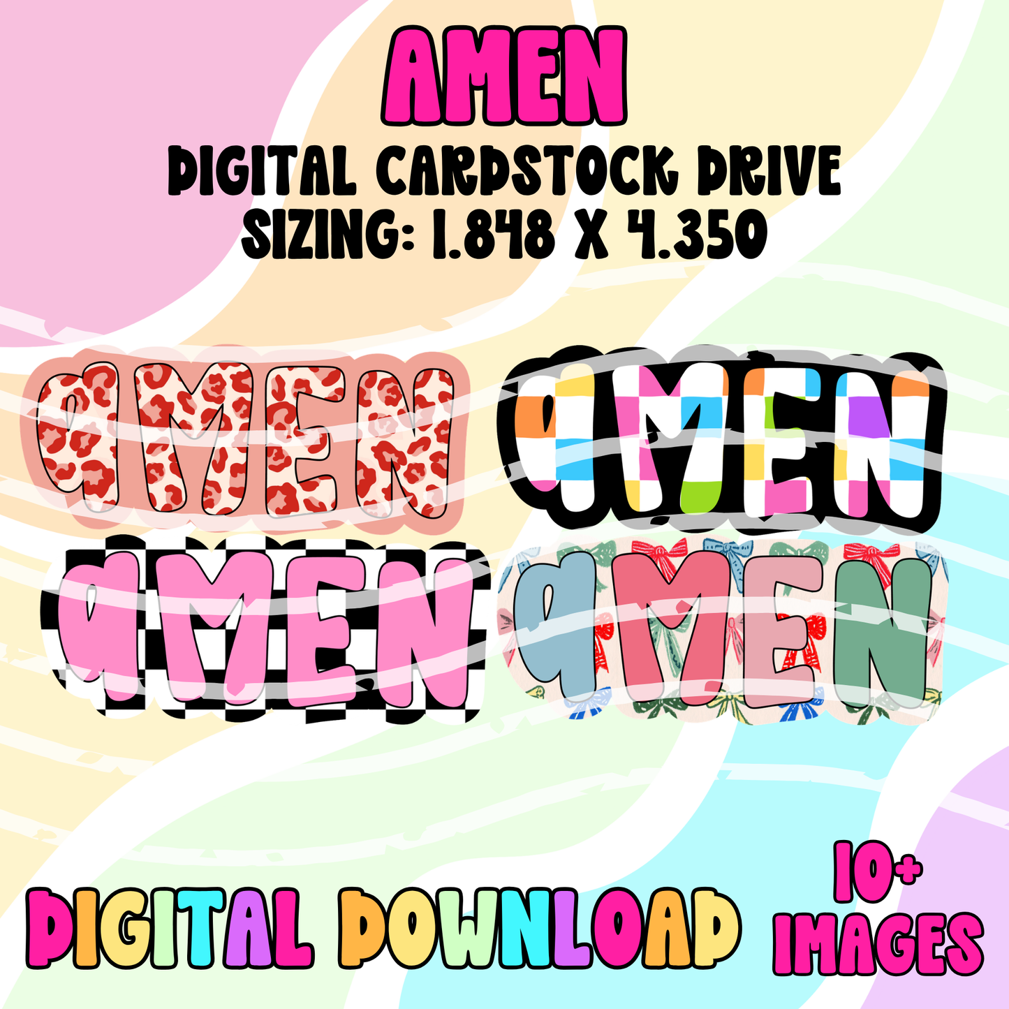 Digital Cardstock Drive: Amen