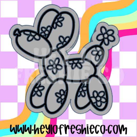 Flower Balloon Dog Silicone Mold
