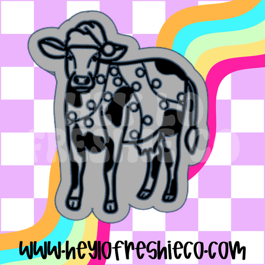 Christmas Light Cow Silicone Mold