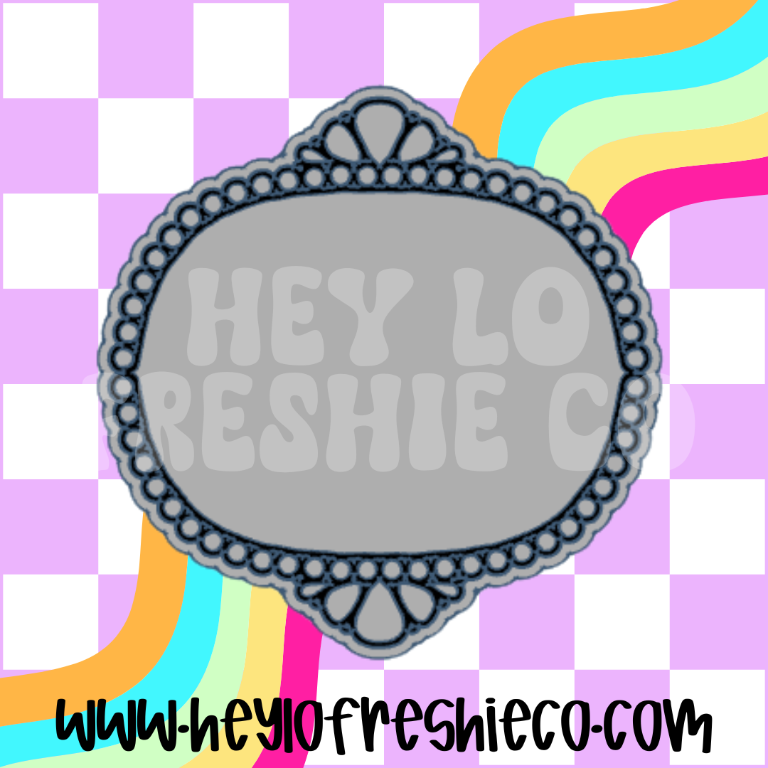 Western Oval Frame Silicone Mold