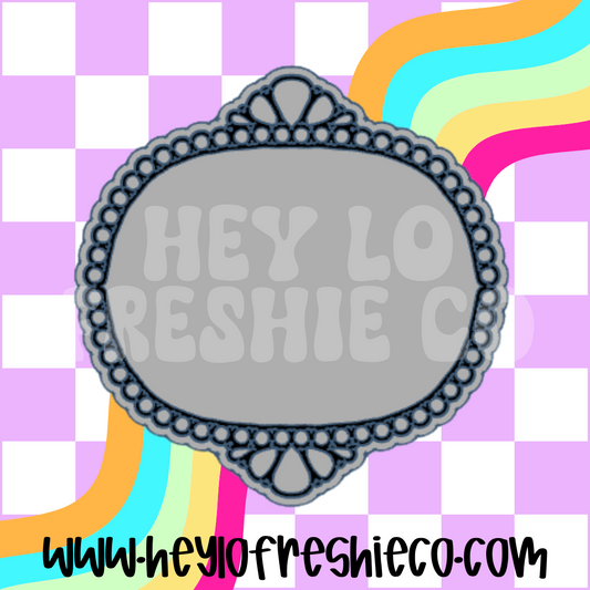 Western Oval Frame Silicone Mold