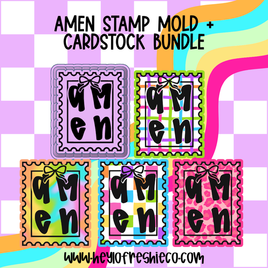 Amen Stamp Mold + Cardstock Bundle