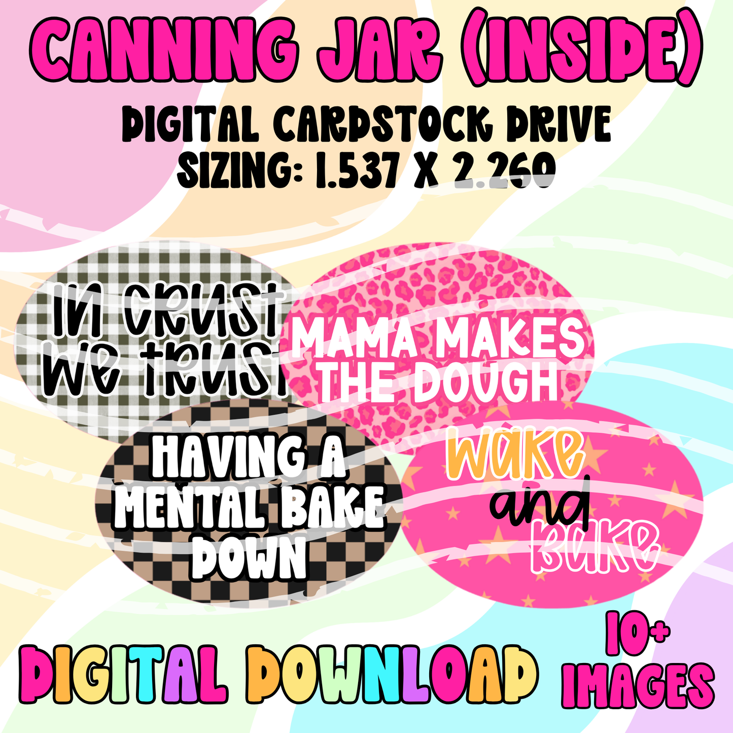 Digital Cardstock Drive: Canning Jar (Inside)