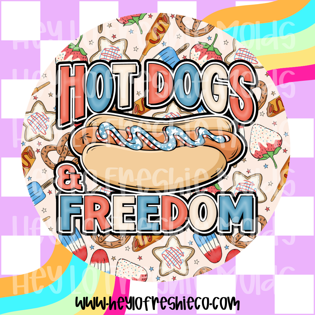 Round Cardstock 093 | Hot Dog & Freedom