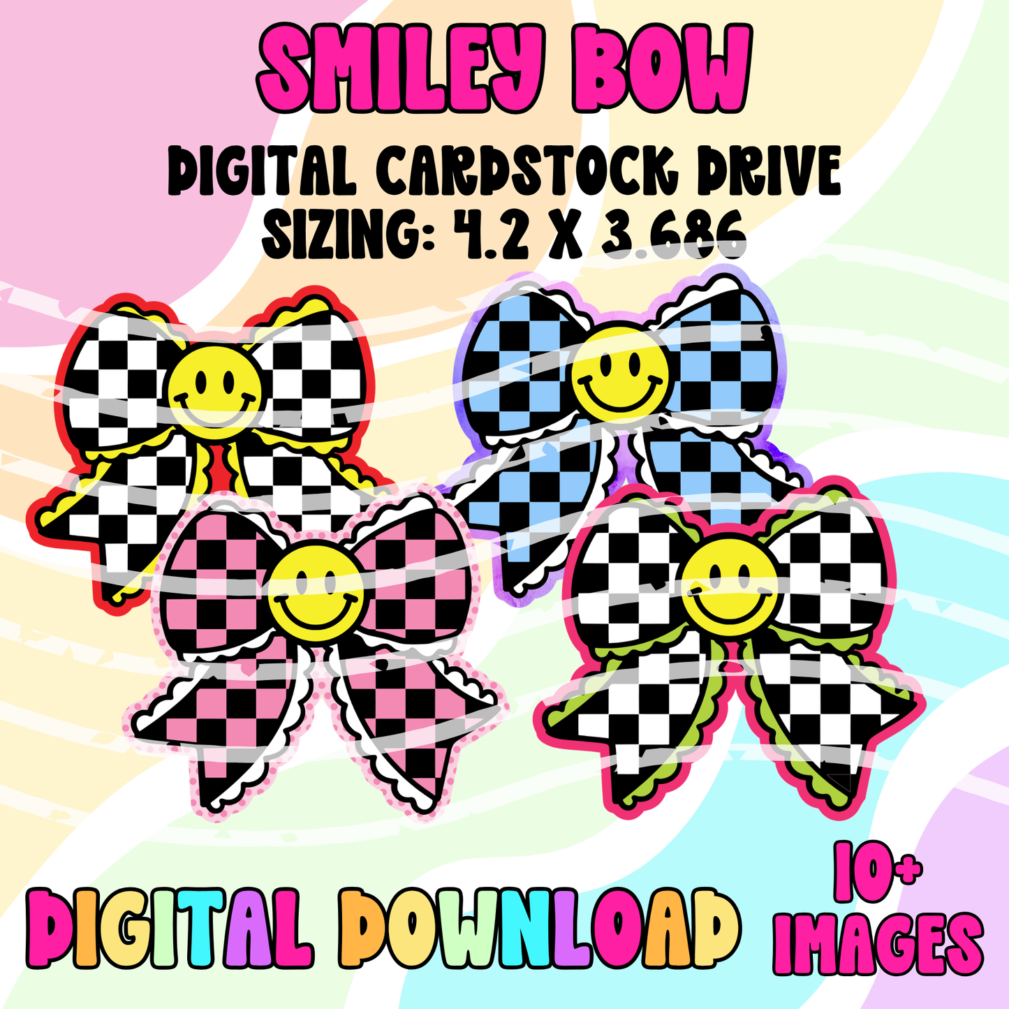 Digital Cardstock Drive: Smiley Bow